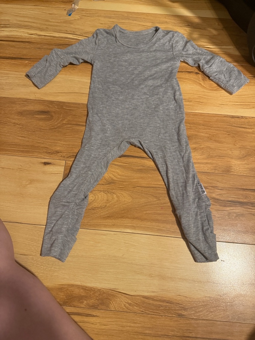 Classic Gray Long-Sleeve Baby One-Piece Bodysuit